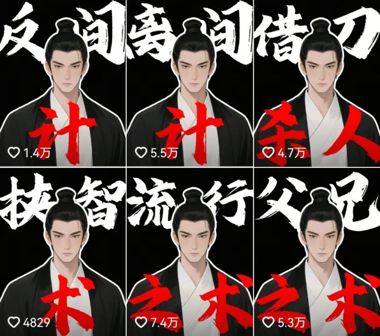 9条作品涨粉6.4万！用AI制作韩非子权谋术，流量+变现黑马来了